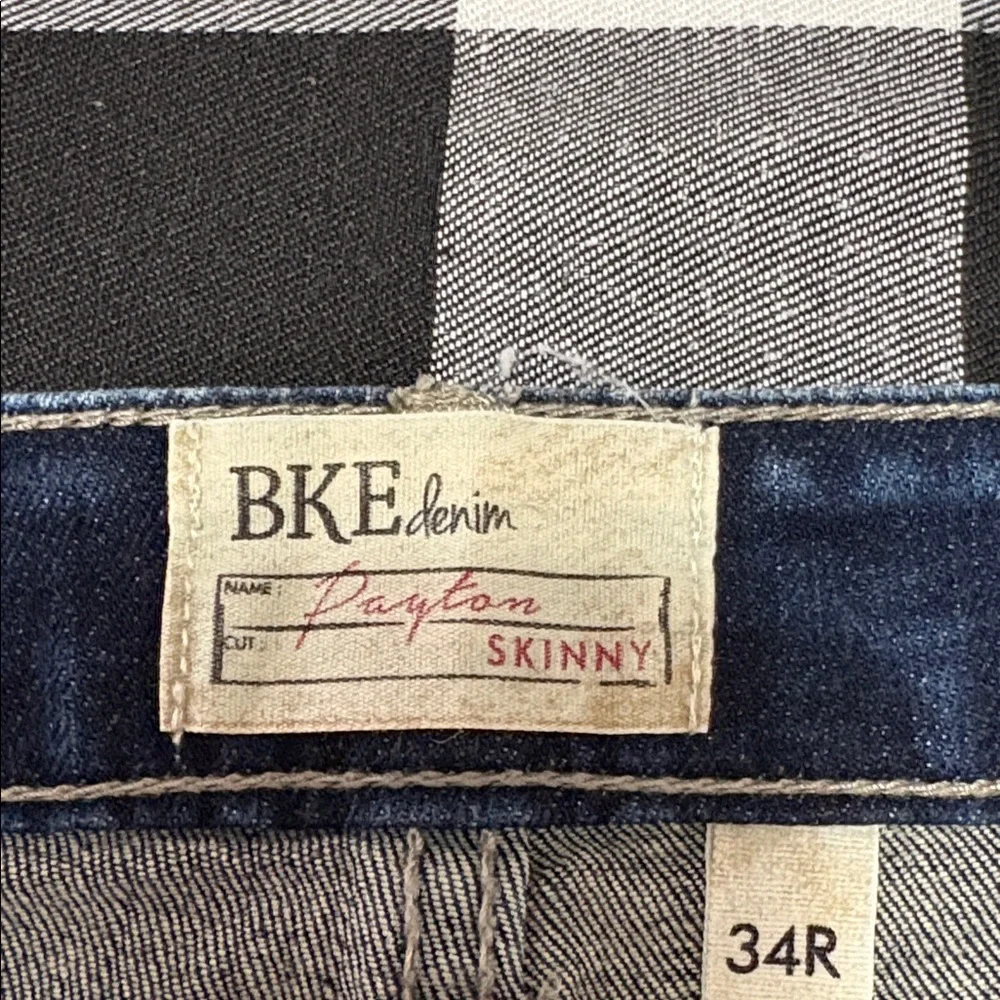 Buckle BKE Payton Skinny Jeans Women's Size 34 x 31.5 Stretch Distressed Dark - Picture 5 of 11